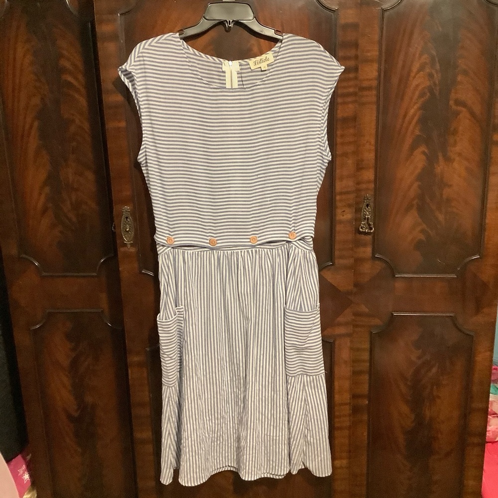 Listicle Linen Dress Top/Skirt Size L